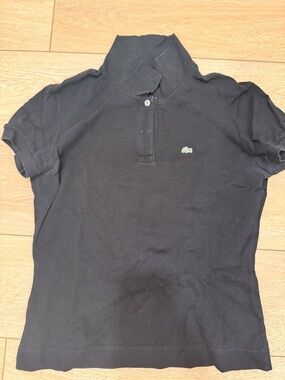 Lacoste black polo womens